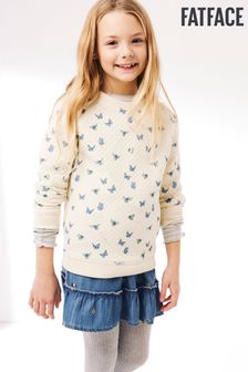 Fat Face Natural Butterfly Quilted Crew Sweat Top (U18035) | $32