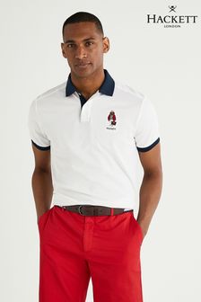 Hackett London Mens White Polo Shirt (U18442) | 128 €