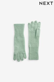 Verde mentol - Mănuși din amestec de cașmir Collection Luxe (U18744) | 157 LEI