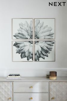 Set Of 4 Flower Framed Canvas Wall Art (U19628) | NT$2,580