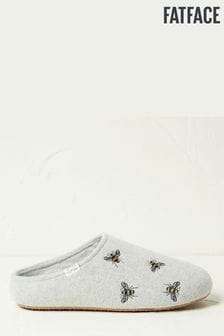FatFace Embroidered Bee Grey Slippers (U19713) | ₪ 163