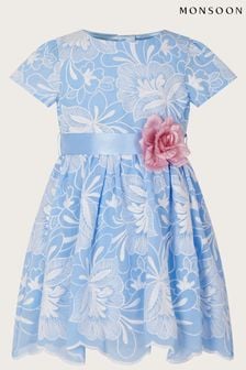 Monsoon Baby Mallory Besticktes Kleid, Blau (U19767) | 33 € - 37 €