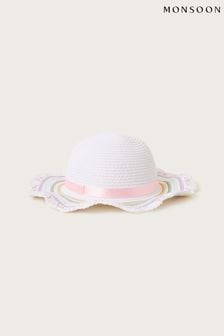 Monsoon White Patsy Stripe Floppy Hat (U19810) | 10 € - 11 €