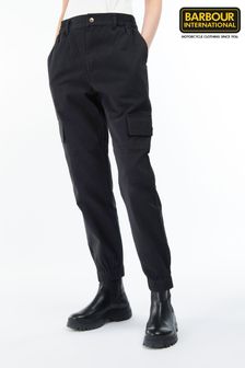 Barbour International Monaco Black Cargo Trousers (U20140) | ₪ 428