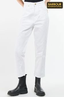 Weiß - Barbour International Garcia Straight-Leg-Jeans mit hohem Bund (U20142) | 114 €