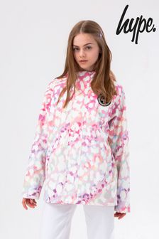 Hype. Girls Pink Rainbow Leopard Raincoat Jacket (U20151) | €58
