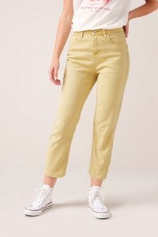 Honey Yellow Cropped Slim Jeans (U20250) | ₪ 70