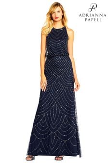 Adrianna Papell Beaded Halter Gown (U20429) | 1,138 QAR