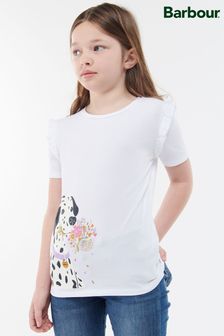 Barbour® Girls White Littlebury T-Shirt (U20519) | €21.50 - €24
