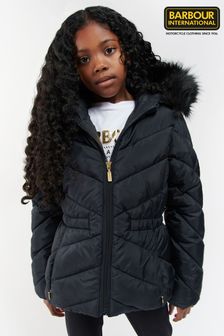 Barbour® international Girls Julio Black Quilted Jacket (U20601) | €138 - €164