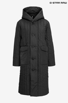 G-Star Black Long Puffer Vertical Quilted Jacket (U20845) | NT$13,740