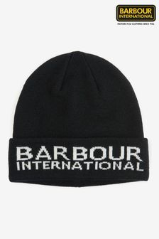 Barbour® International Jacquard-Strickmütze mit Logo, Schwarz (U20852) | 14 €