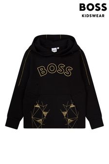 Черный худи с золотистой отделкой и логотипом Boss (U20879) | €47 - €52