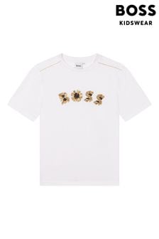 Zlata kapsulna majica s kratkimi rokavi Boss (U20884) | €24 - €28