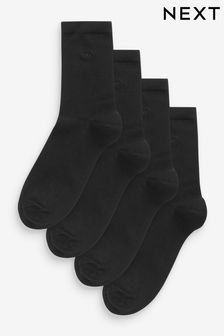 Black Modal Ankle Socks 4 Pack (U22033) | SGD 16