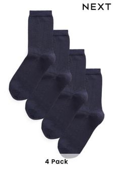 Navy Blue Modal Ankle Socks 4 Pack (U22035) | €10