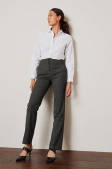 Grey Check Shapewear Boot Cut Trousers (U22096) | 46 €