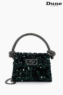 Dune London Green Sparkling Sequined Diamanté-Handle Micro Grab Bag (U22118) | $76