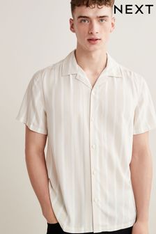 Ecru White Short Sleeve Lightweight Shirt (U22203) | 31 €