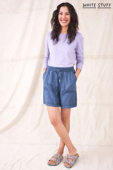 White Stuff Blue Effie Linen Shorts (U22371) | MYR 315