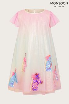 Monsoon Blue Disco Unicorn Trapeze Sew Dress (U22569) | 51 € - 58 €