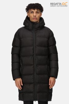 Черный - Черная удлиненная дутая куртка Regatta Hallin (U22707) | €96