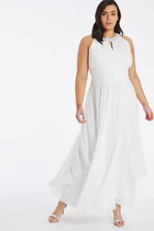 Joanna Hope White Halter Neck Bridal Dress (U23210) | $264