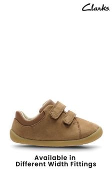 Clarks Tan Multi Fit First Walkers Leather Roamer Craft Wide Fit Shoes (U23333) | 38 €
