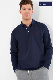 Joules Blue Woodwell Long Sleeve Polo Shirt (U23516) | 54 €