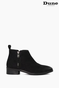 Dune London Black Progress Cropped Height Ankle Boots (U23738) | SGD 213