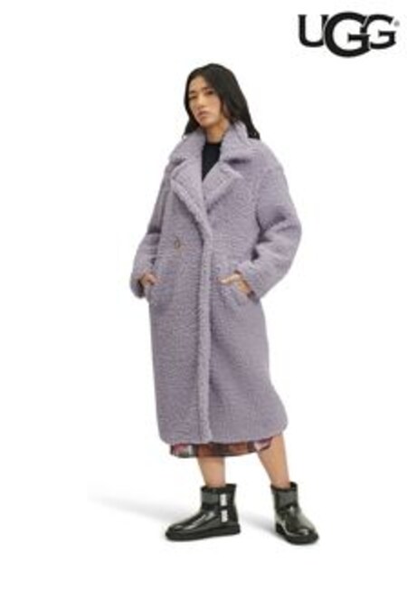 Albastru deschis - Haină lungă de pluș Ugg Gertrude (U23740) | 1,302 LEI