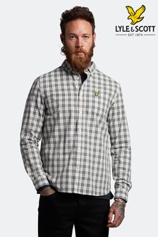 Lyle & Scott Grey Checked Poplin Shirt (U23828) | €34