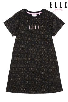 Elle Diamond A-Line Black T-Shirt Dress (U23906) | €37 - €53