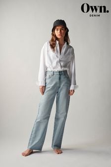 Blau gebleicht - Own Wide-Leg-Jeans im Stil der 90er Jahre (U24291) | 61 €