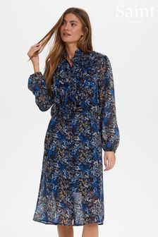Saint Tropez Lilja Blue Long Sleeve Dress (U24388) | €83