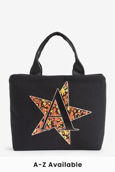 Black/Animal Initial Printed Lunch Bag (U24466) | €8