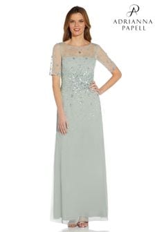 Adrianna Papell Beaded Illusion Gown (U24577) | $280