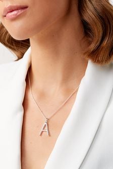 Silber - Collection Luxe gedrehte Kette mit Anfangsbuchstabe (U25133) | 8 €