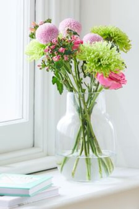 Kvetinová sklená váza (U25383) | €15