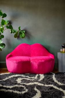 Rockett St George Luxe Needlecord Velvet Harrys Pink Luscious Lips 2 Seater Sofa (U25936) | €821