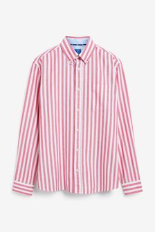Red/White Archive Oversized Fit Long Sleeve Oxford Shirt (U25971) | 18 €