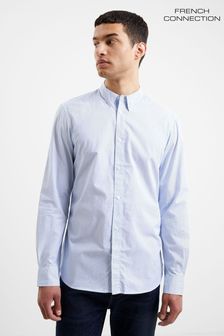 French Connection Blue Design Long Sleeve Shirt (U26129) | kr454