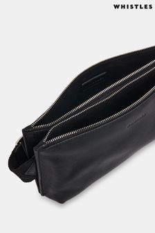Whistles Kai Double Pouch Cross-Body Black Bag (U26208) | €187