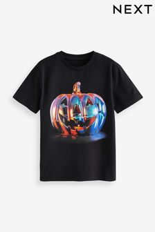 Black Metal Pumpkin Graphic Short Sleeve T-Shirt (3-16yrs) (U26214) | €7 - €13
