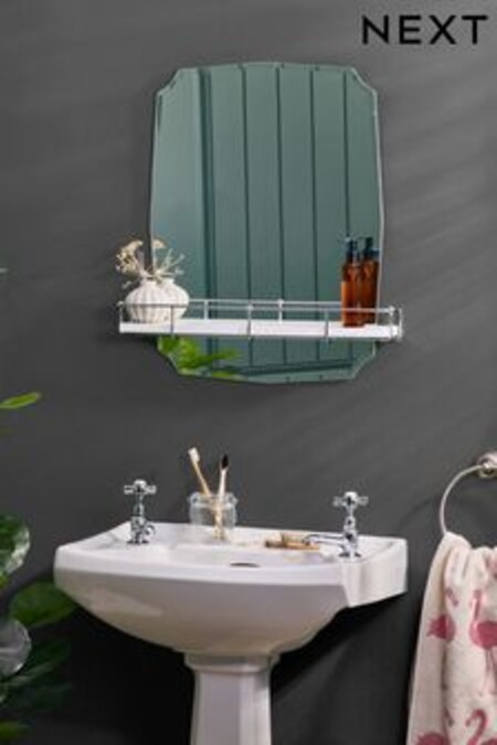 Espejo de pared con estante adornado (U26254) | 75 €
