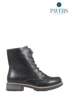 Pavers Ladies Black Lace-Up Ankle Boots (U26713) | 69 €