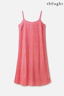 Różowa sukienka na ramiączkach maxi Thought Miriam z tkaniny Ecovero™ (U26900) | 123 zł