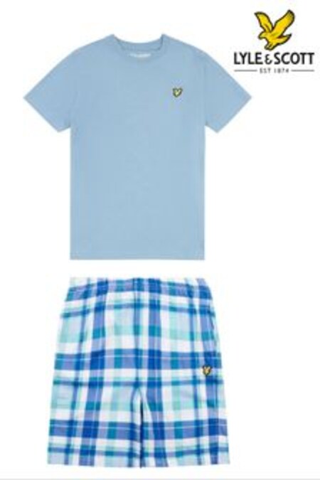 Set confort con pantalones cortos y camiseta azul de niño de Lyle & Scott (U27041) | 43 € - 52 €