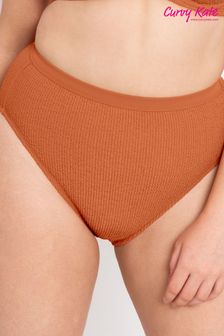 Slips de bikini taille haute Curvy Kate Marron rouille Holiday Crush (U27472) | €9