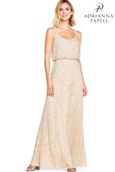 Adrianna Papell Blouson Beaded Gown (U27886) | $637